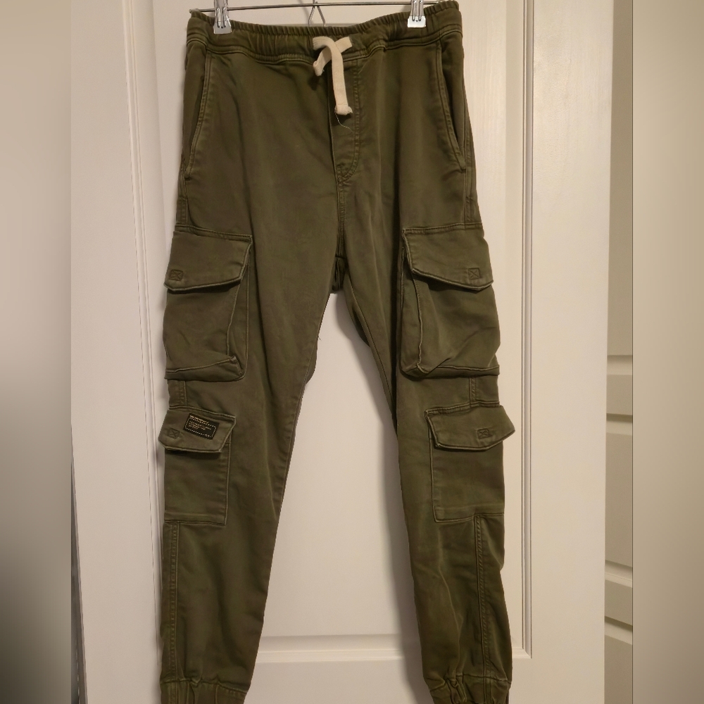 ZARA Olive Green Cargo Jogger Pants 💚 - Picture 2 of 6
